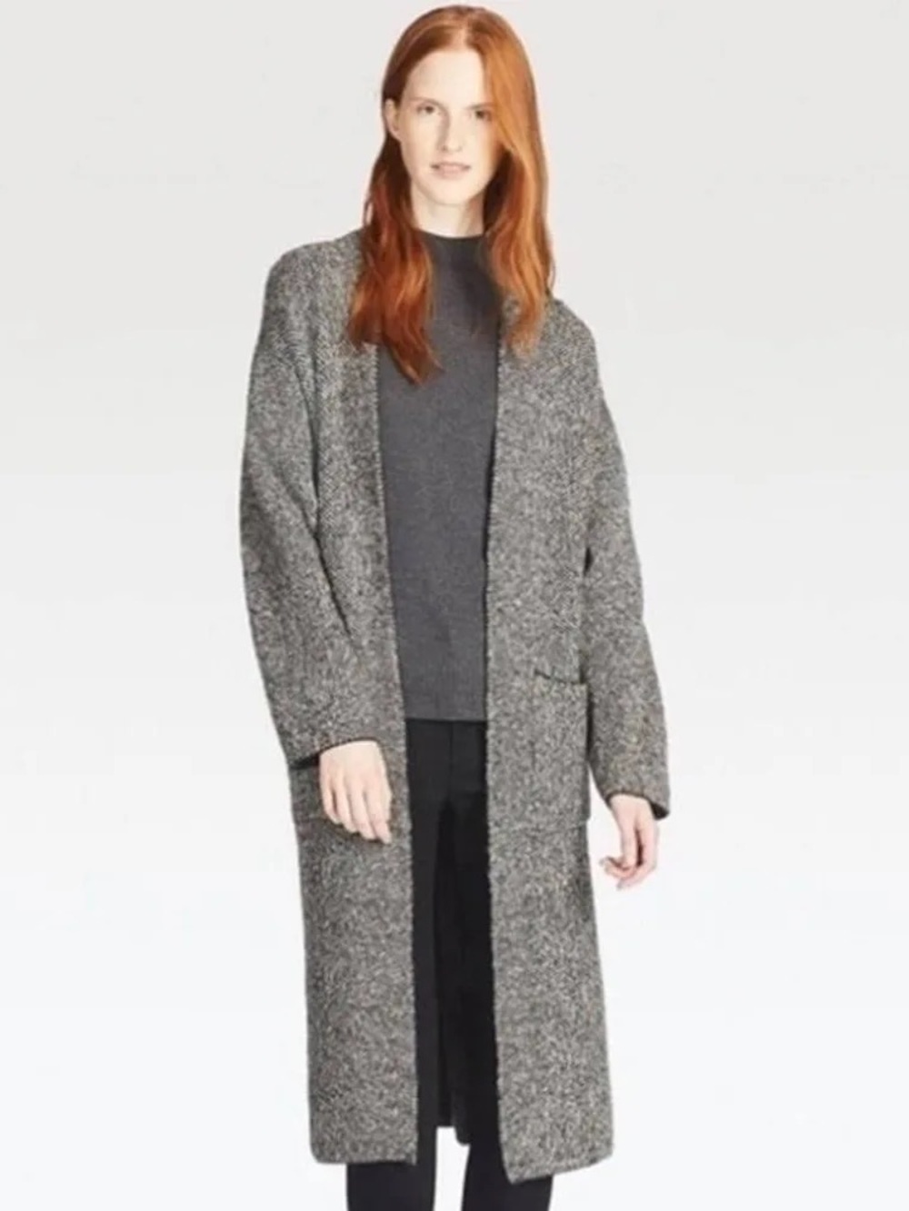 UNIQLO Women Tweed Knitted Coat